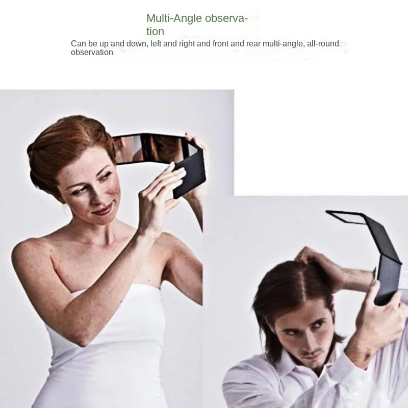 Neuer faltbarer 4-Gesichts-Spiegel mit mehreren Winkeln, Desktop-Make-up, kompakter Glas-Klappspiegel, tragbarer DIY-Vierzädig-Schönheitsspiegel