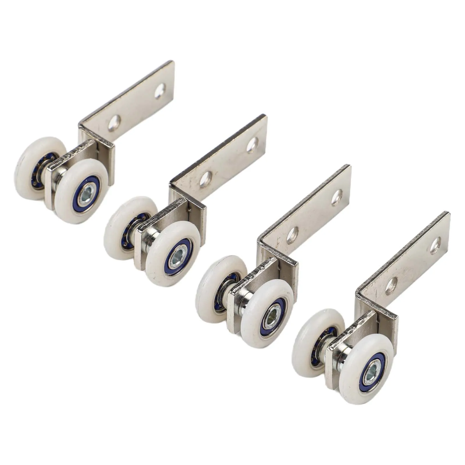 2/4 قطعة قضبان الستائر البكرات انزلاق الباب بكرة معلقة المسار بكرة كتلة لخزائن الباب المنزلقة نافذة الأجهزة #1