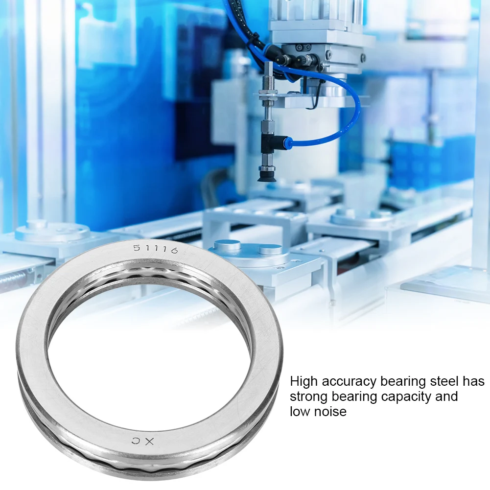 Thrust Ball Bearing High Accuracy Plane Pressure Industrial Accessories 51116 Industrial Bearings Thrust Ball Bearing
