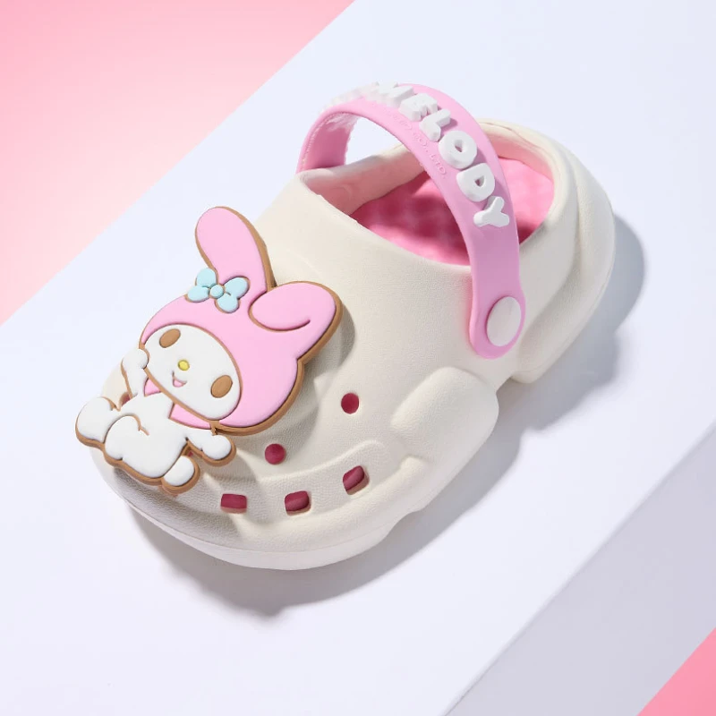 Sanrio Summer Kids Sandals Hole Children\'s Shoes Slippers Soft Anti-Skid Cartoon Hole Baby Shoes Sandy Beach For Boys Girls