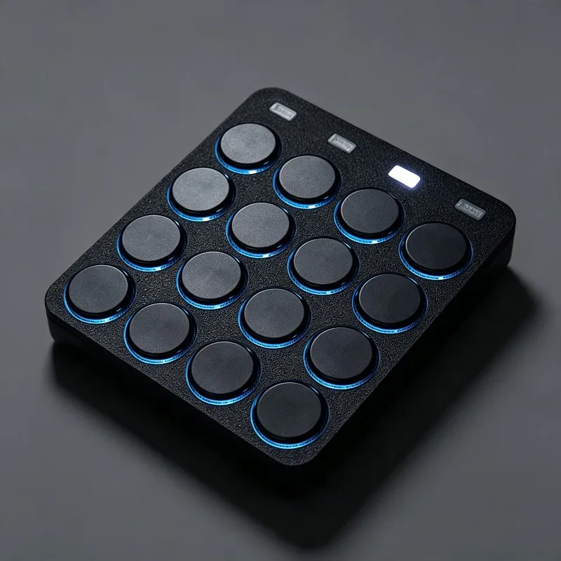 Low Profile Mechanical Keyboard MIDI Beat Pad Programmable Custom Controller Shortcut Keypad for Gaming Editing Music Production