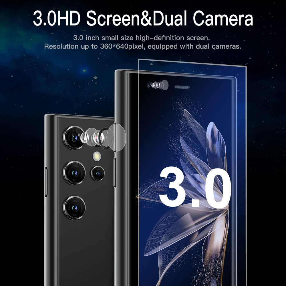 SERVO S23 Ultra Mini Smart Phone Android Dual SIM Card Global Version WCDMA Cellular RAM 2GB ROM 16GB GPS 3.0" Small Smartphone