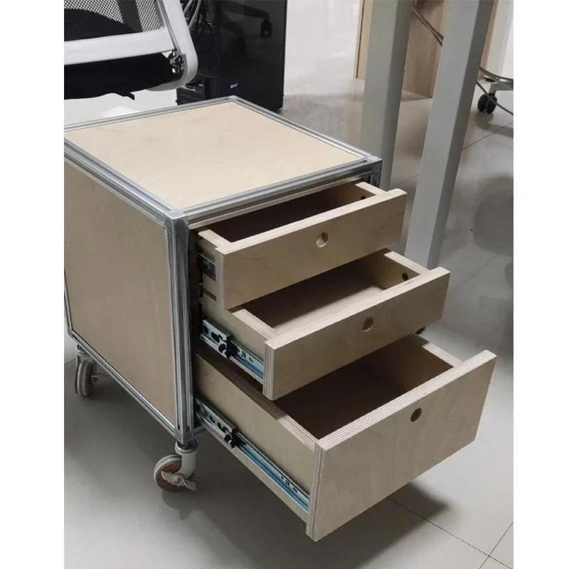Aluminum profile marine board bedside table small apartment living room locker household wall storage side cabinet