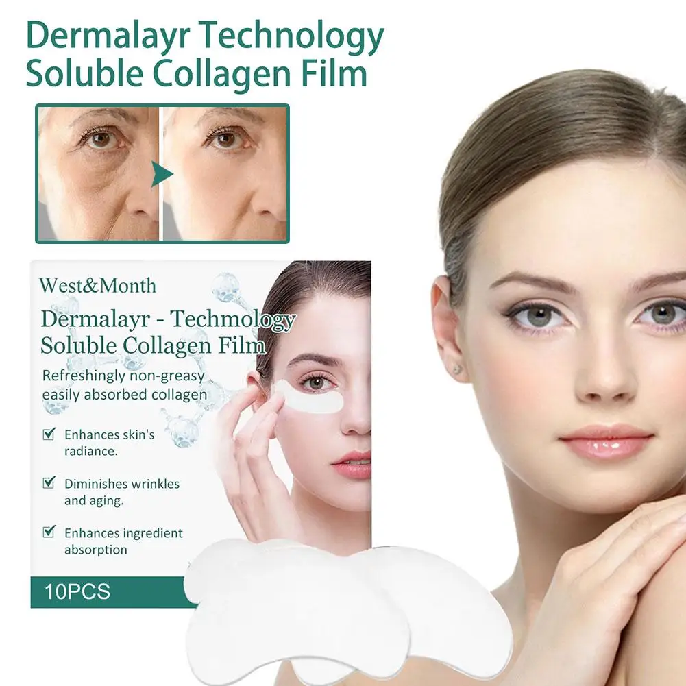 Film de Collagène Soluble pour le Visage, Papier, Déformable, Lifting, Hydratant, Masque Raffermissant, Anti-Yeux