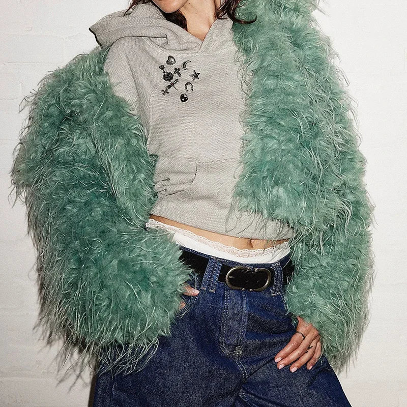 

Осень-зима женская однотонная куртка с воротником с лацканами модная уличная одежда шерстяная верхняя одежда с длинными рукавами повседневный уличный кардиган пальто