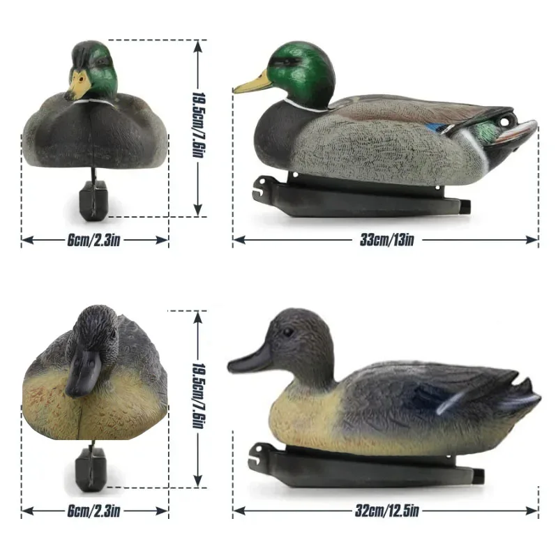 Floating Duck Decoy 3D Decoy Lure with Keel for Outdoor Hunting Fishing Accessories Realistic Bird Float on Water Hunting Tools