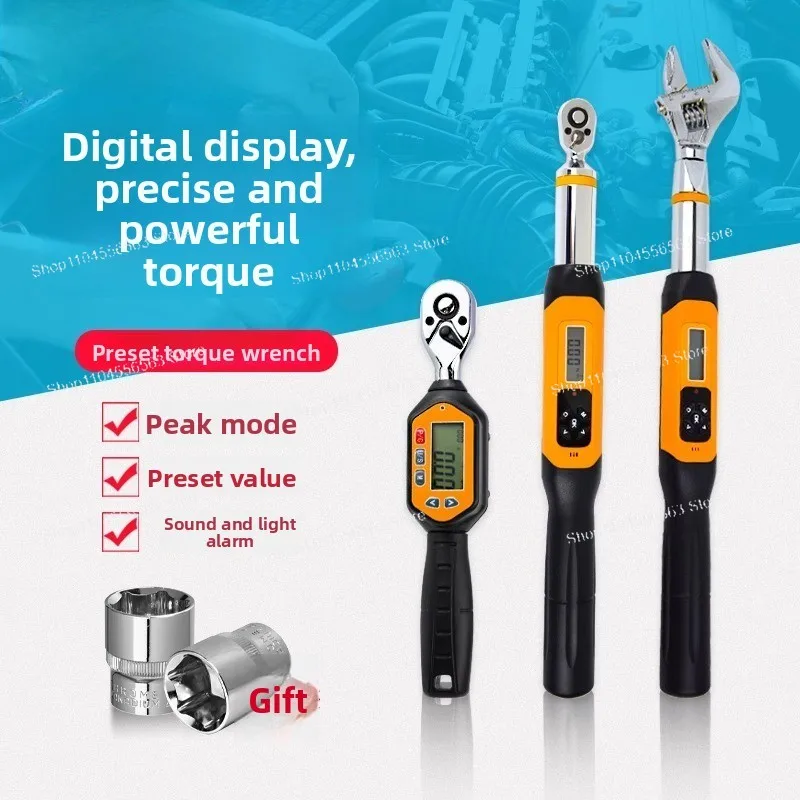 Universal Adjustable Digital Torque Wrench – High Precision Open-End Torque Spanner for Industrial/Auto Maintenance