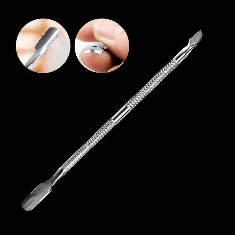 5PCS Pedicure Manicure Nail Art Cleaner Care Tool Double-ended Dode Huid Remover 2-Manieren Rvs nagelriem Pusher