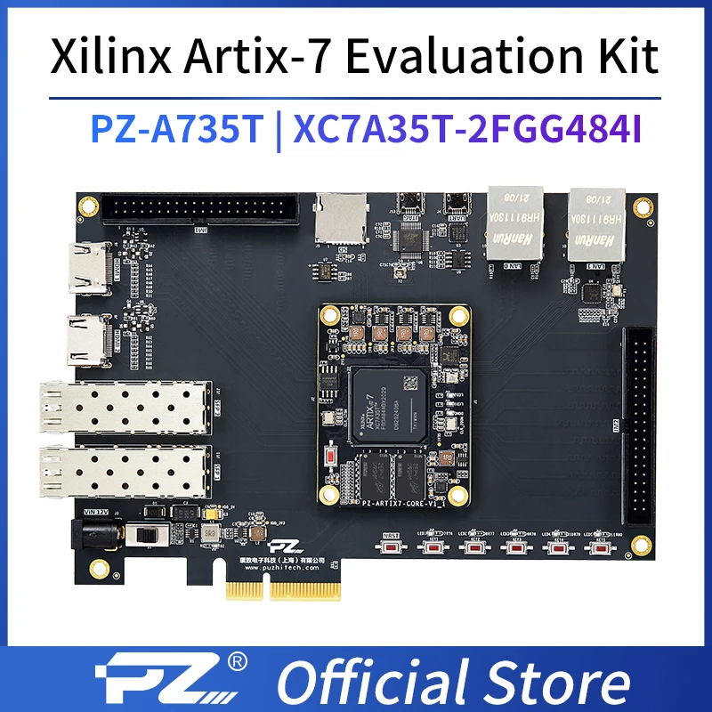 

PuZhi PZ-A735T-KFB Evaluation Kit Xilinx Artix-7 XC7A35T FPGA Development Board PCIE HDMI Industrial Grade