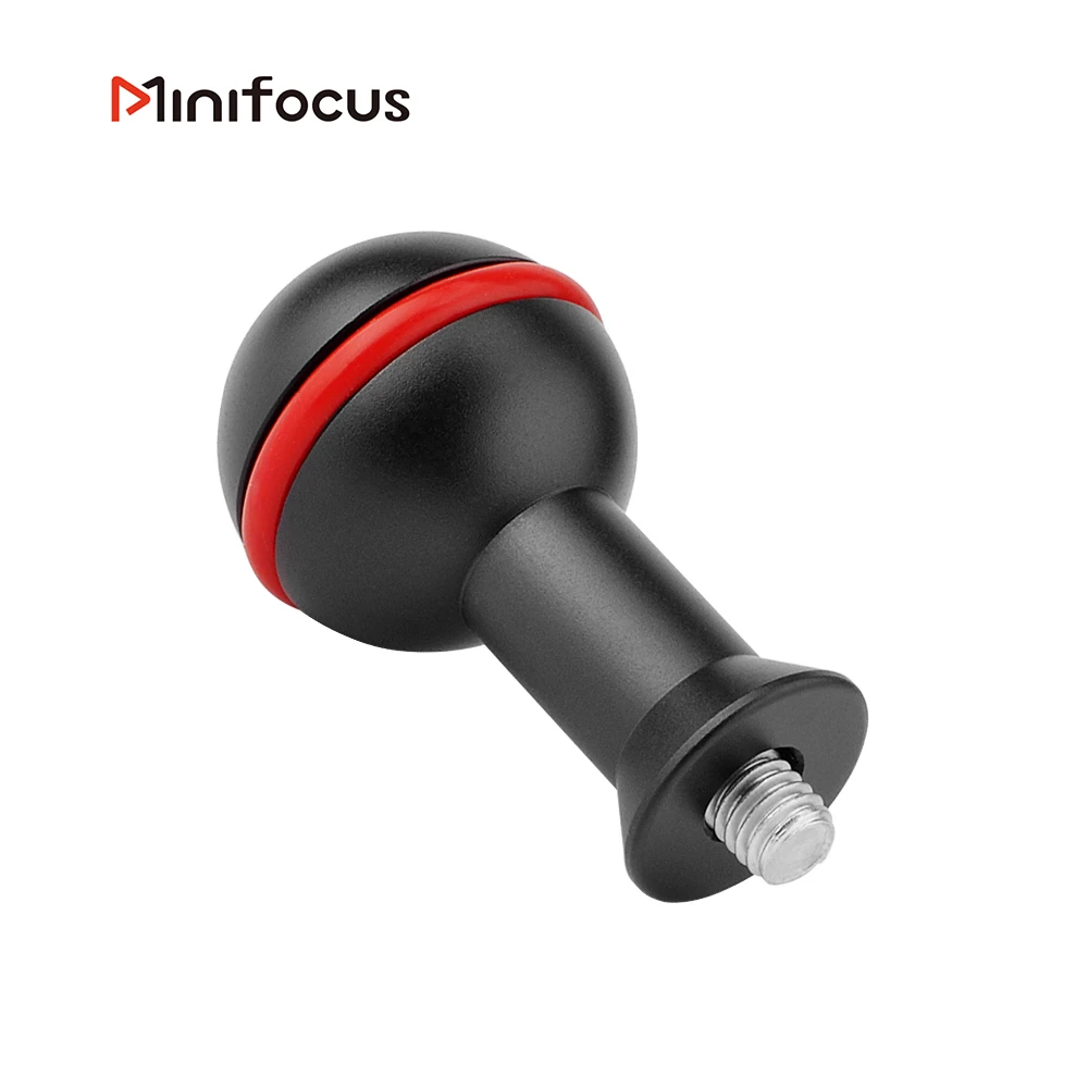 1 ''بوصة الكرة محول مع 1/4''-20 المسمار الغوص مصباح يدوي الغوص الشعلة Ballhead جبل لنظام ذراع ضوء صينية تحت الماء