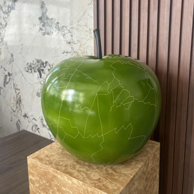 

French medieval red apple sculpture ornament sales office bedroom living room entrance home art decoration senior gifts