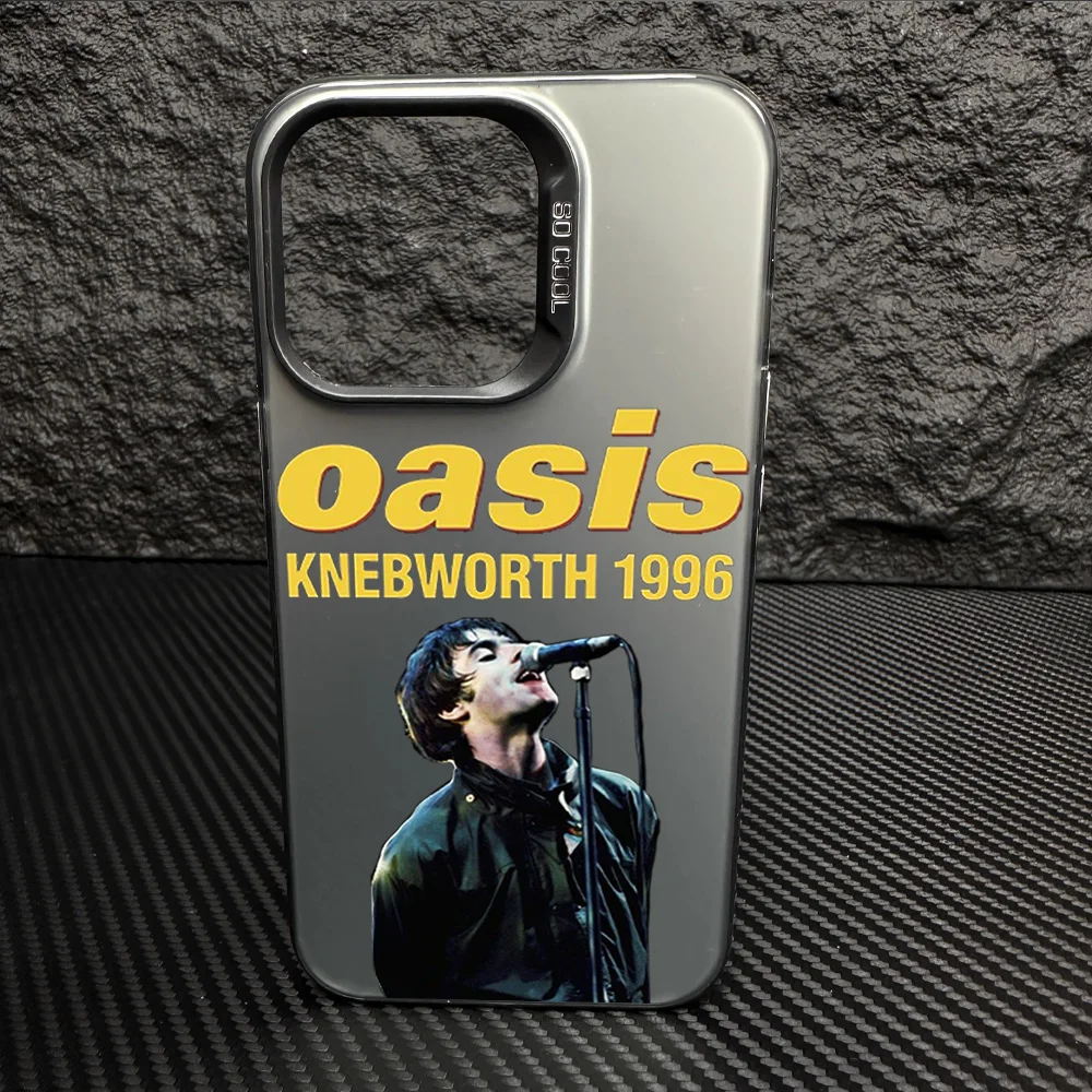 The Band O-Oasis IMD Colorful Phone Case Silver Cover Suitable for iPhone 12 11 13 14 15 16 Max Pro Plus