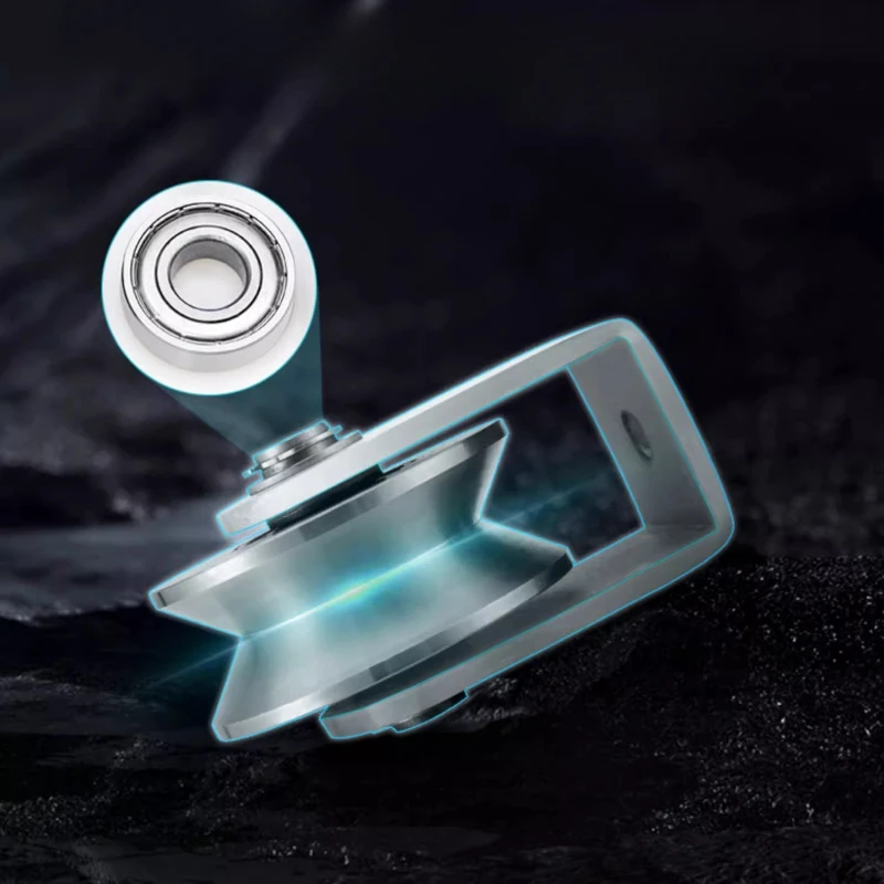 304 Polia De Aço Inoxidável Polia De Elevação Rolamento Única Roda Giratória Polia De Elevação De Transporte Blocos De Ferramentas De Elevação