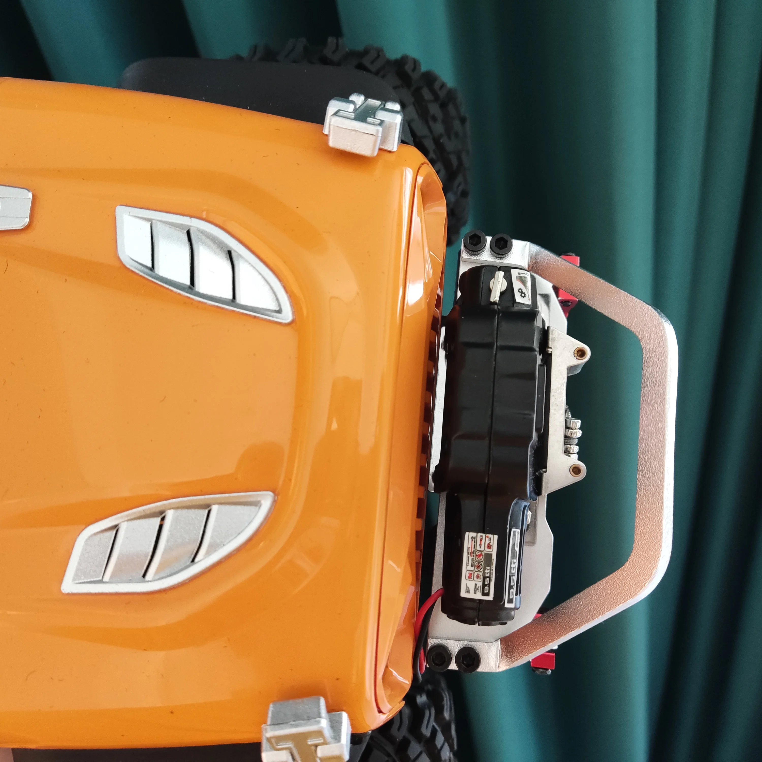 1/12 MJX H12Y Metal Front Bumper Base Winch Appearance Modification Accessories for 1:12 H12Y+ RC Off-road Car Modification Part