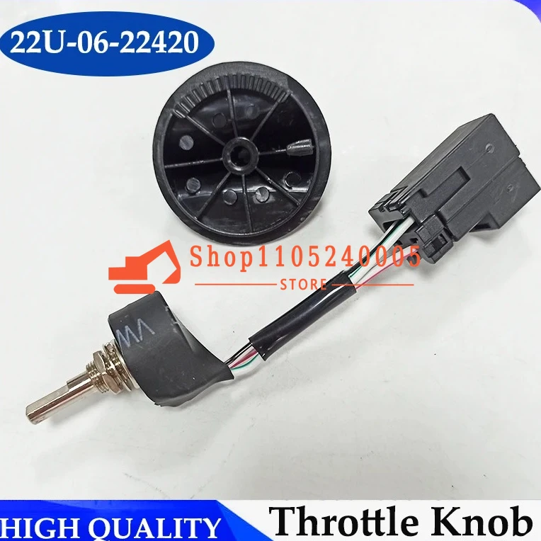 22U-06-22420 Excavator Throttle Motor Knob Switch 22U-06-22380 for Excavator PC200-7/8