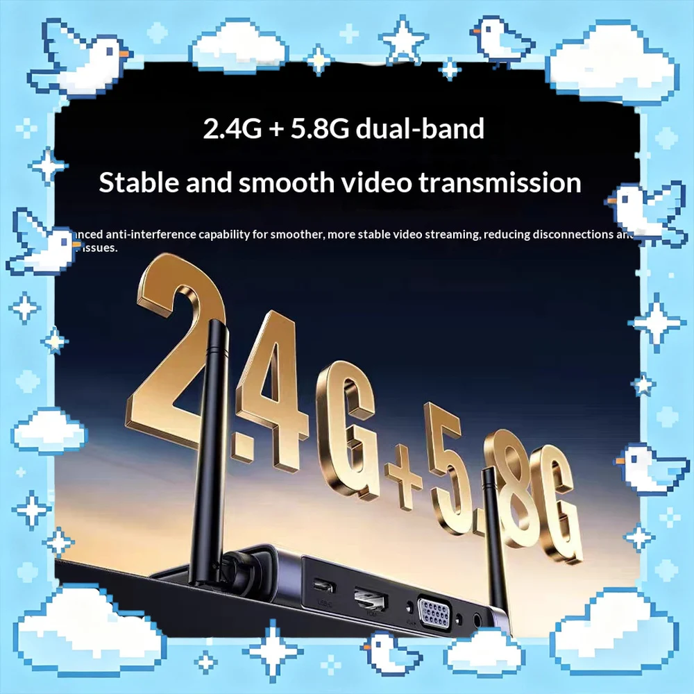 UGREEN 25375 CM712 Wireless HDMI Display Mirroring Kit 4K 50m Transmitter Receiver for TV Monitor Projector
