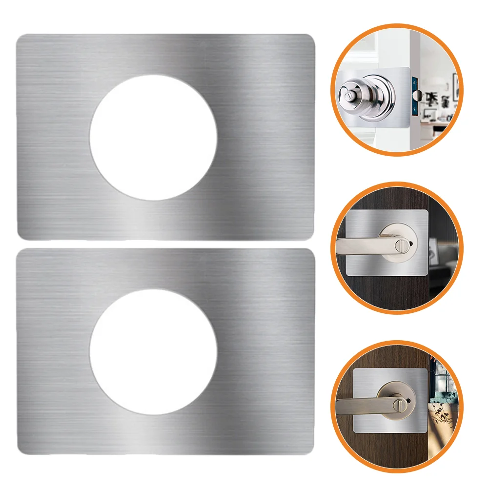 Door Lock Repair Piece Hole Filler Striker Plates Reinforcement Kick Stainless Steel Deadbolt Cover Night