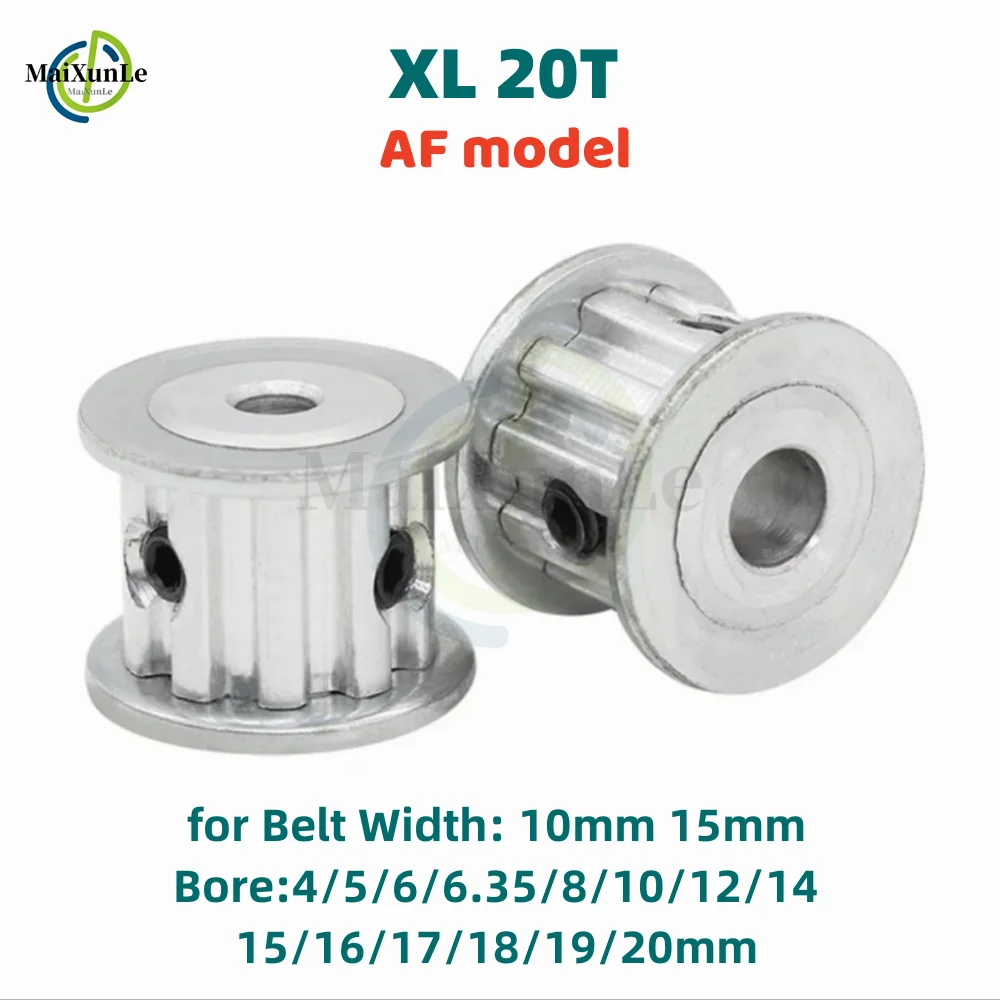 XL AF-model 20T Timing Pulley Bore 4/5/6/8/10/12/14~20mm Pitch 5.08 mm Aluminum Pulley Width 11/16mm For 10/15mm XL Timing Belt