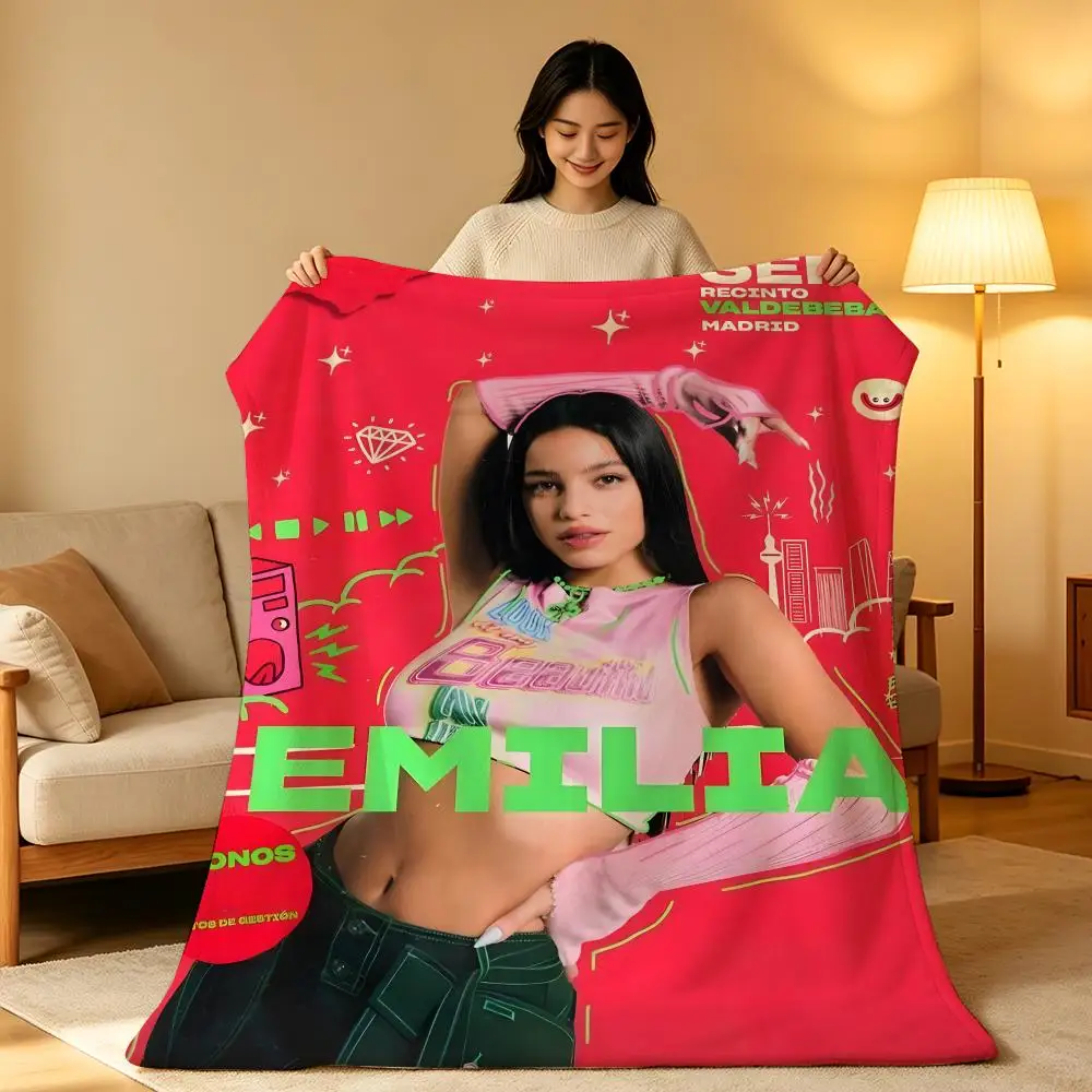 Music E-Emilia.M-Mernes Throw hot High-Density Short Plush Blanket Soft Skin-Friendly for Sofa Nap Air-Conditioned Room