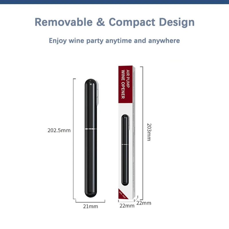 2Pcs Upgrade Pocket Safety Portable Air Pump Corkscrew Air Pressure Wine Corkscrew Stainless Steel image 6