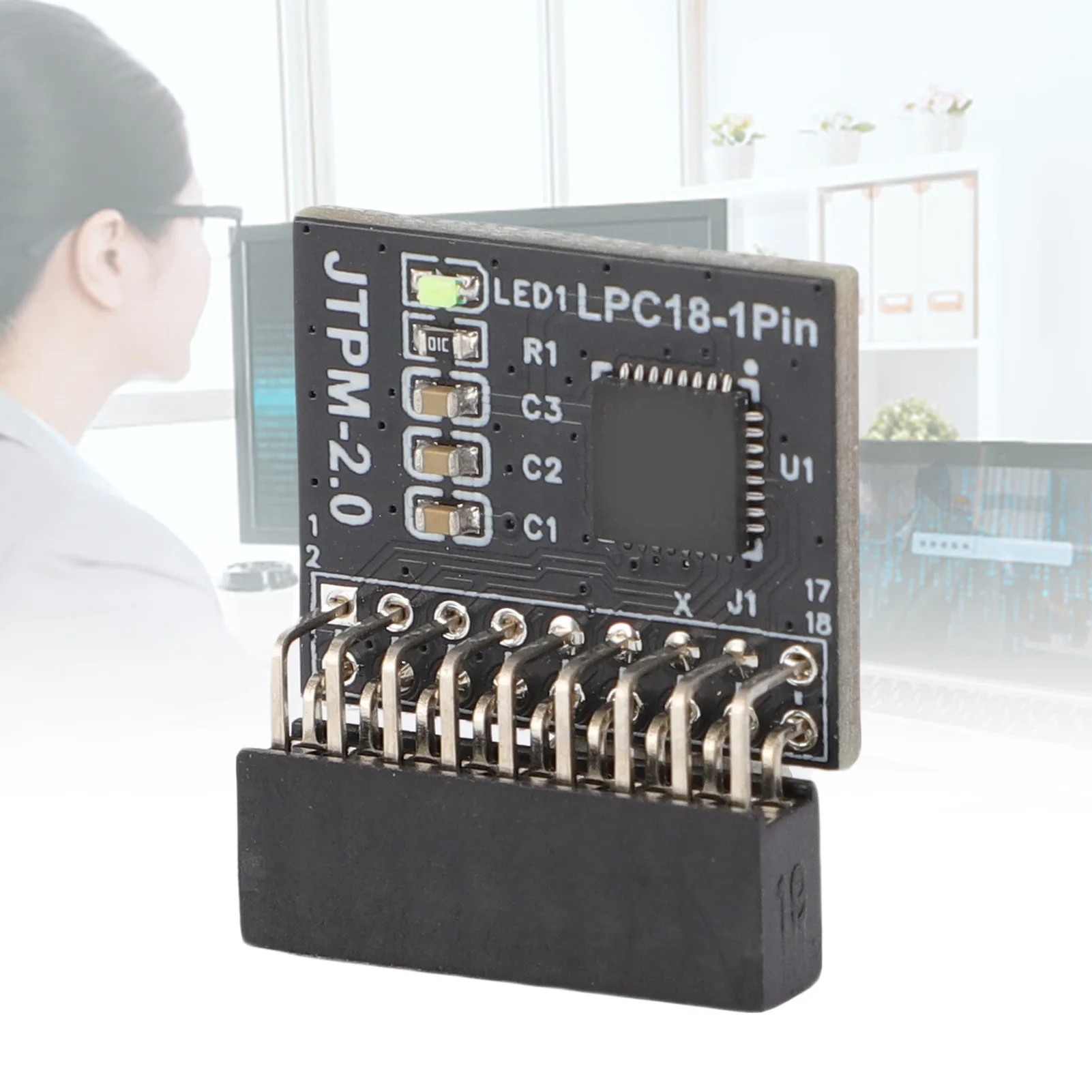 18-1 Pin TPM2.0 Module TPM2.0 Module TPM2.0 Module Support for Win11 2.0 18-1 Pin 2.0mm Safe TPM Encryption Security Module