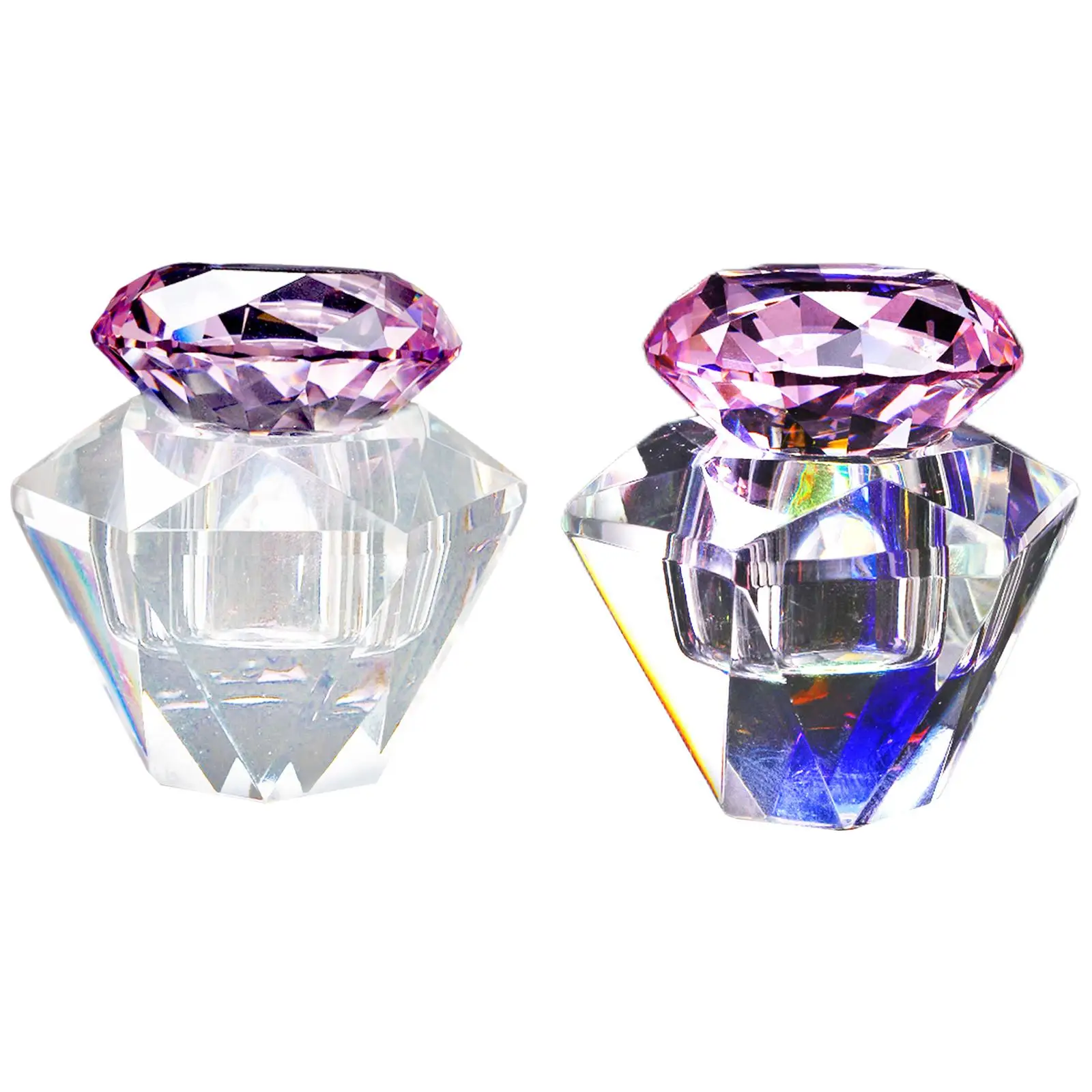 Taza de cristal para decoración de uñas con tapas, equipo, herramientas para decoración de uñas, soporte de cuenco de moda para sujetar polvo líquido acrílico