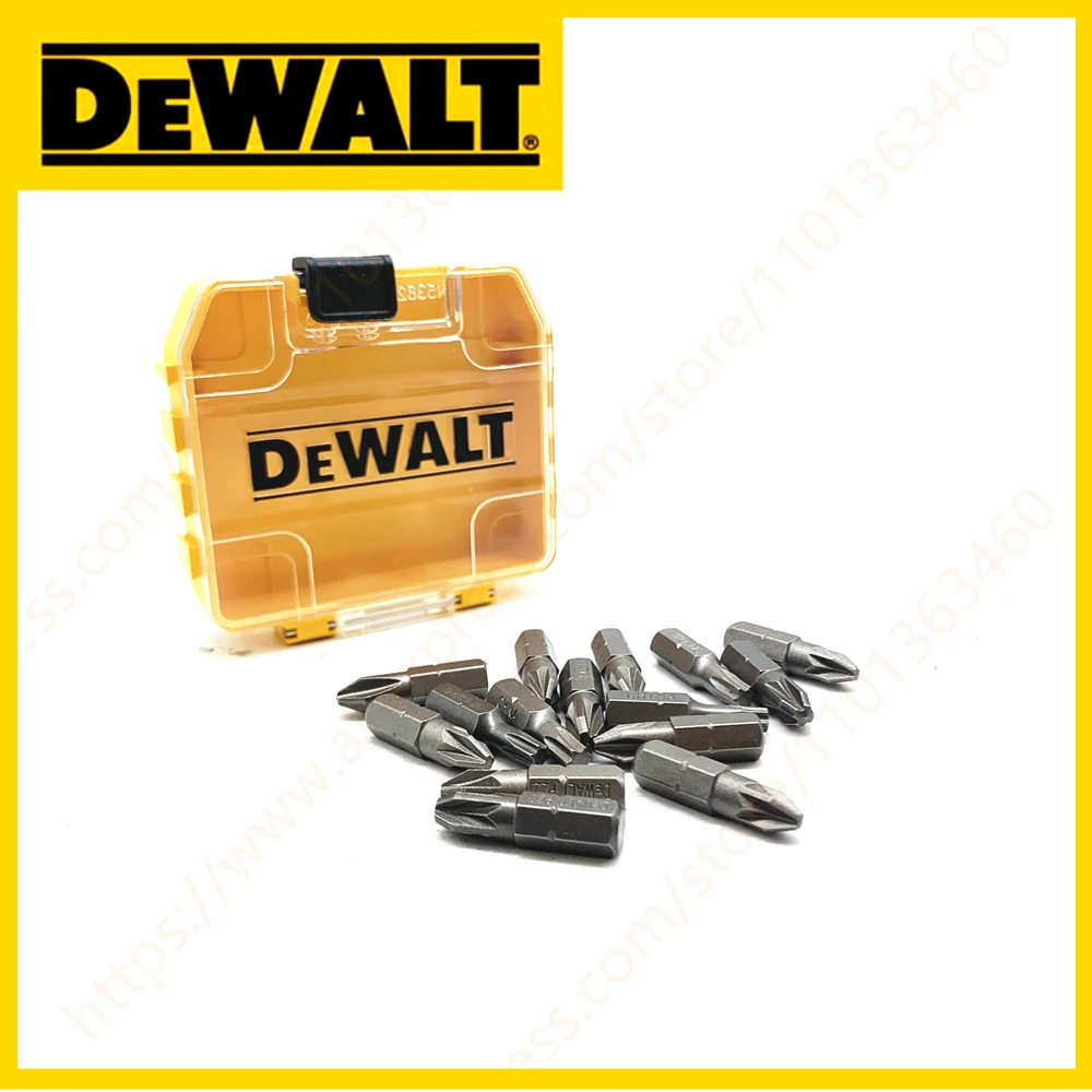 Set di punte per viti DEWALT 15 pezzi 25mm PH2 PZ2 PZ3 T20 T25 testa di perforazione per legno Elecitrc punta da trapano originale con custodia