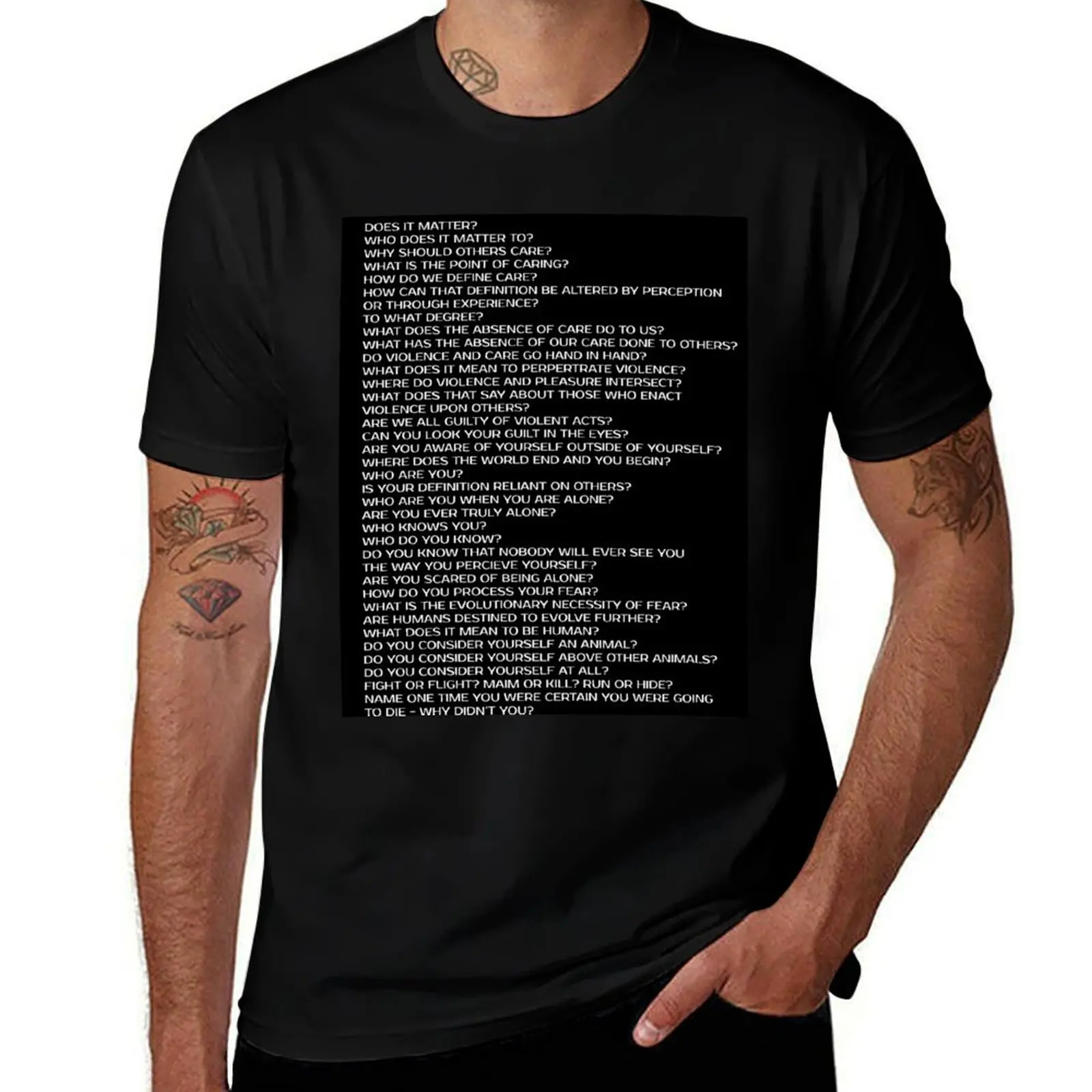 QUESTIONS FOR A DYING WORLD T-Shirt Sport Basic Moisture Wicking Tee