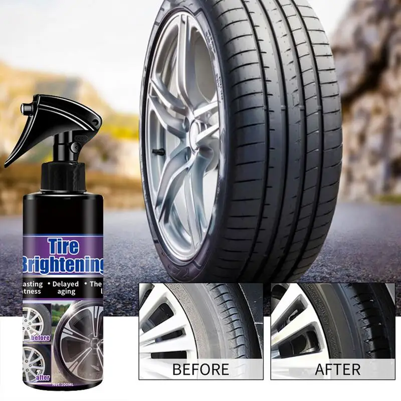 Tire Coating & Dressing 100ml Satin Tire Coating UV Protection Coating Agent Long-Lasting Shine Repels Dirt/Water Coating Agent