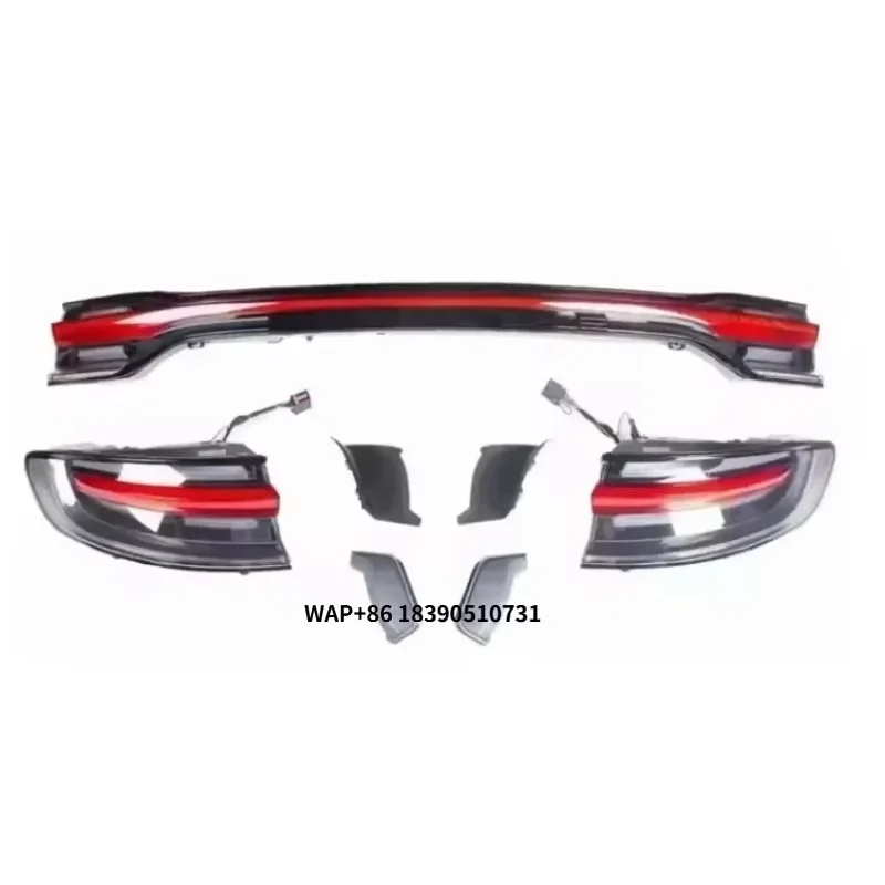 Pair Dynamic LED Taillight Assembly Upgrade for Macan 2014-2017 Rear Lamp Tail Lights Through Type Car Lamps
