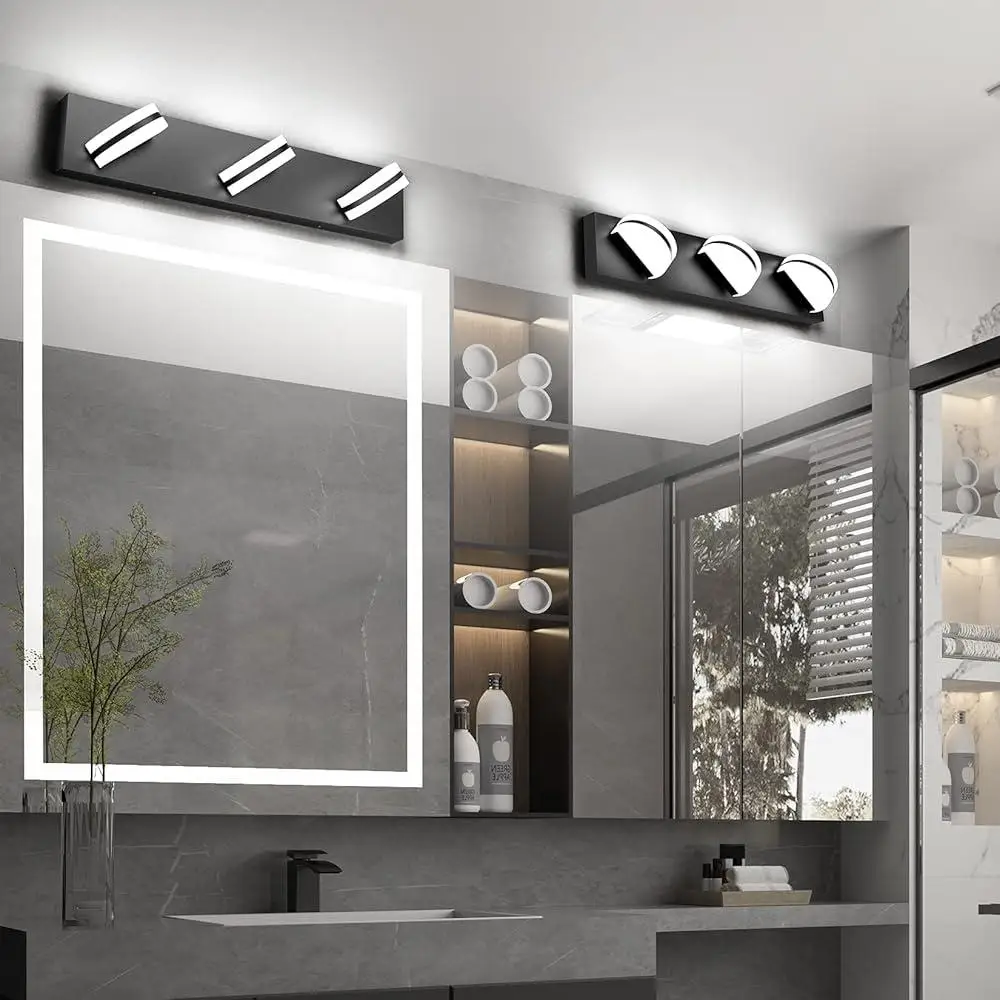 LED الغرور الخفيفة 3 أضواء الحديثة للتدوير الاكريليك الجدار تركيبات إضاءة الحمام الأجهزة تصميم سطوع كفاءة في استخدام الطاقة