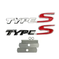 3D Metal Type S Front Grill Emblem Rear Trunk Badge Sticker Decal for Honda Civic Types CRV HRV Accord Fit