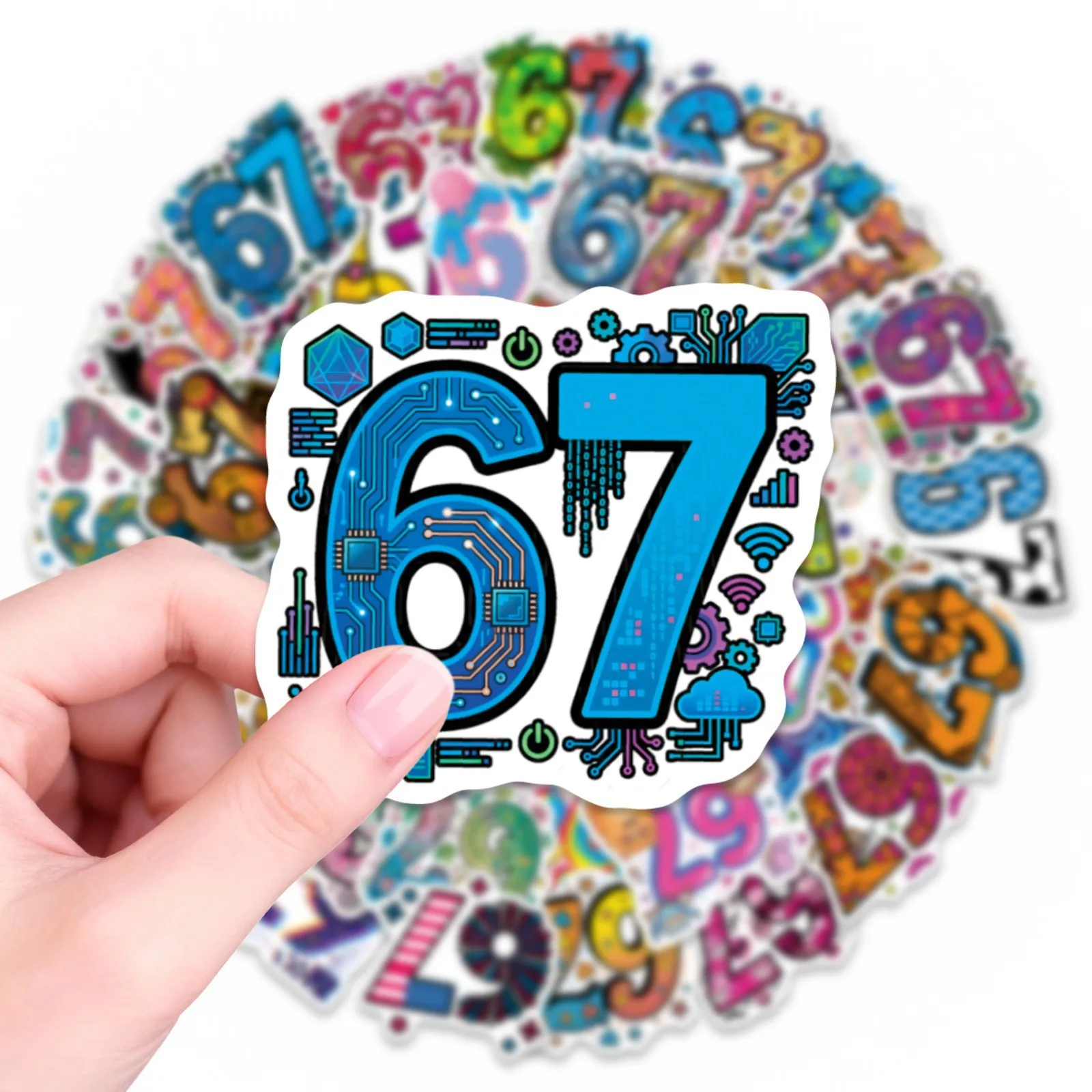 10/50PCS Funny 67 Six Seven Graffiti Stickers 67 Exquisite Fashion Sticker for Computer Notebook Stationery DIY Toys Secret ﻿