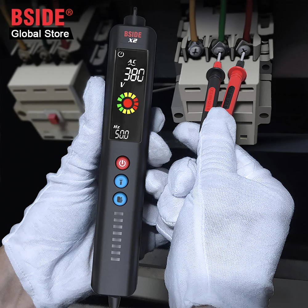 BSIDE X1 EBTN Tester napięcia Elektroniczny True AMS Kolorowy wyświetlacz Automatyczny bezdotykowy NCV AC DC Kondensator Breakpoint Przewód pod napięciem