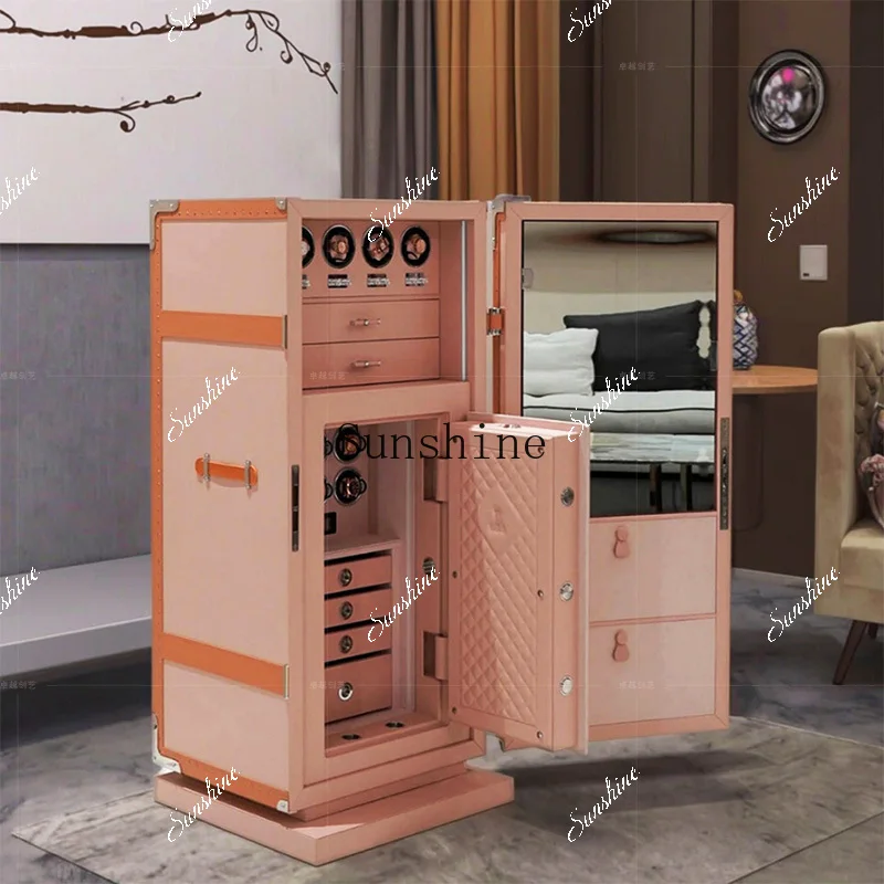 Luxury villa home jewelry cabinet light luxury high-end mechanical lock anti-theft locker TF