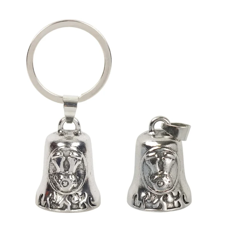 Motorcycle Guard Bell Stainless Steel Motorcycle Angel Bell Spirit Bells with Chain or Keyring Guard Riding Bell Pendant view 5