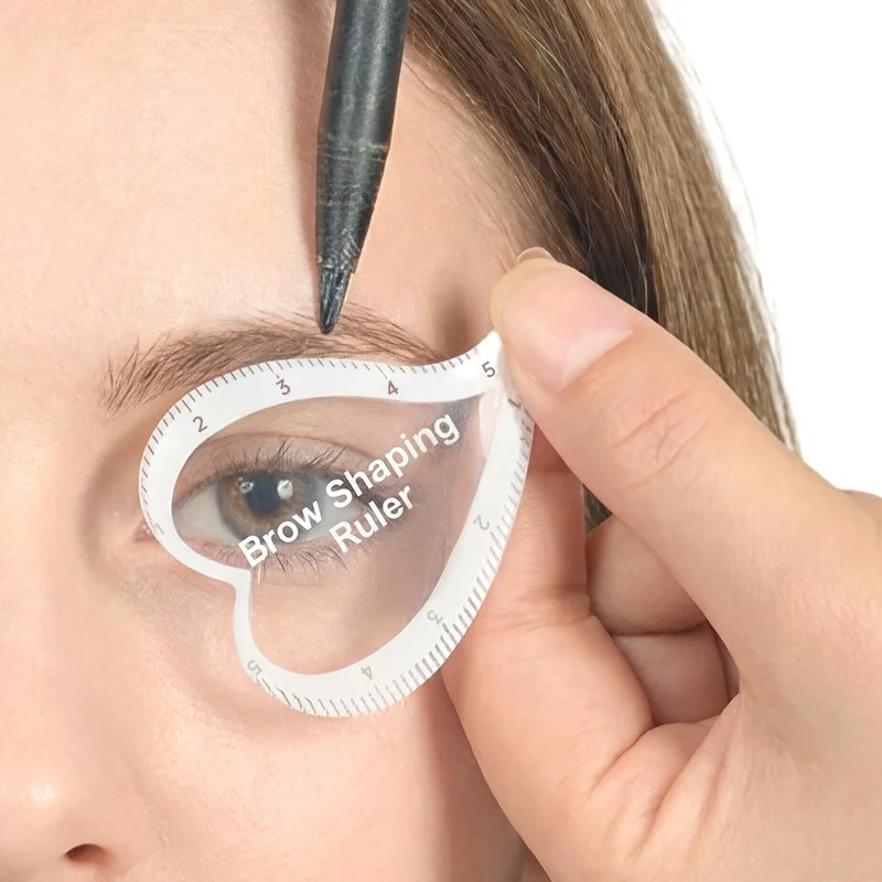 One-minute Eyebrow Ruler | Transparent Stencil for Beginners, Tattoo Artists | Quick Shaping Tool | Love Makeup Helper