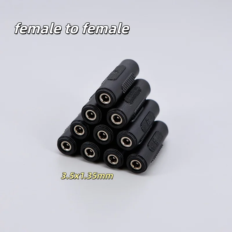 3.5x1.35MM DC Conversion Head Jack Double  Female to Female Panel 3.5mm Mounting Adapter Connector Plug For CCTV