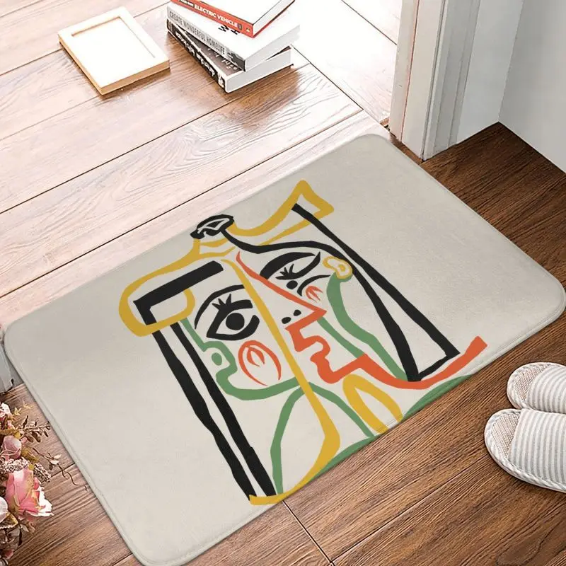 Personalized Tete De Femme Doormat Mat Anti-Slip Pablo Picasso Artwork Bath Kitchen Balcony Rug Carpet 40*60cm