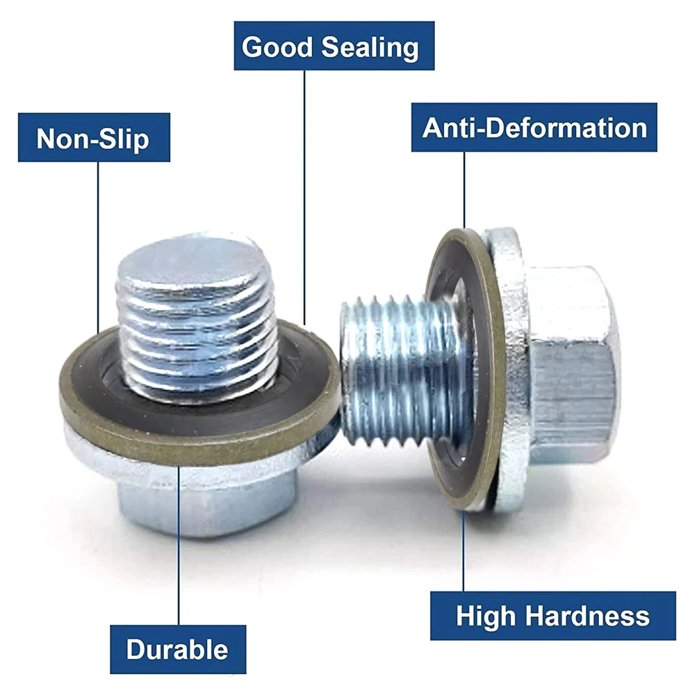 M6-M16 cárter plug junta parafuso de drenagem de óleo do carro arruela de vedação combinada junta de vedação colada resistente a óleo o anel