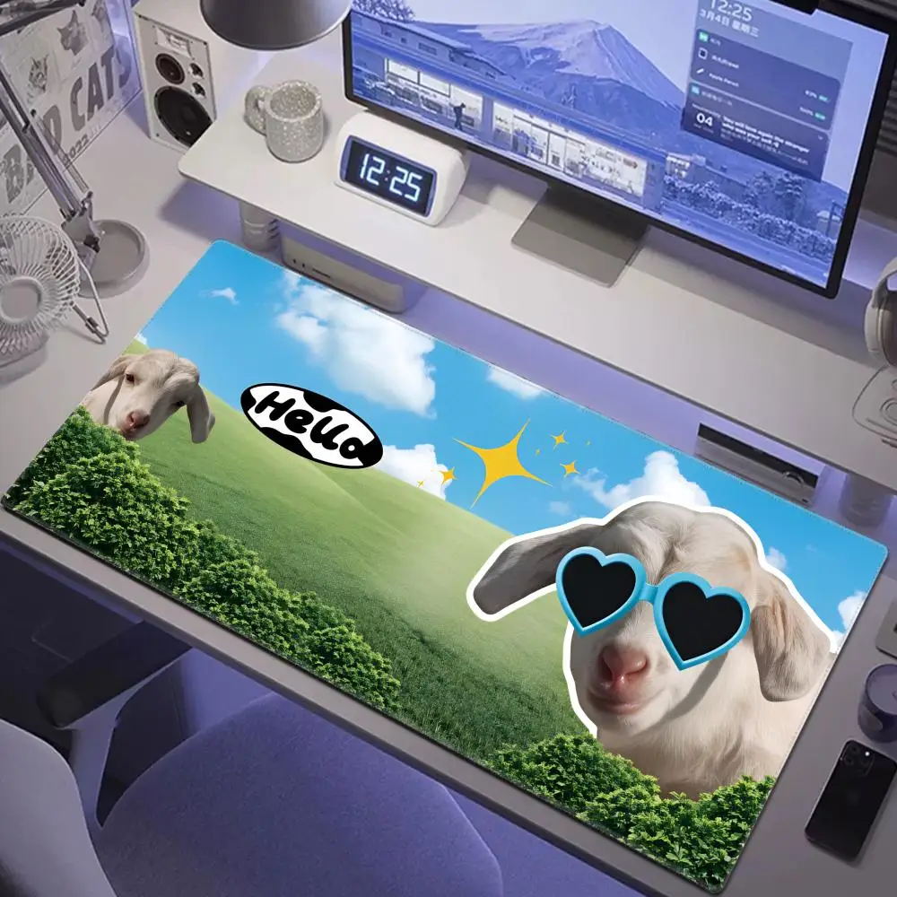 

HYBXAXC Funny sunglasses, dairy cow, unique creative mouse pad, PVC waterproof computer office desk pad, notebook protection pad