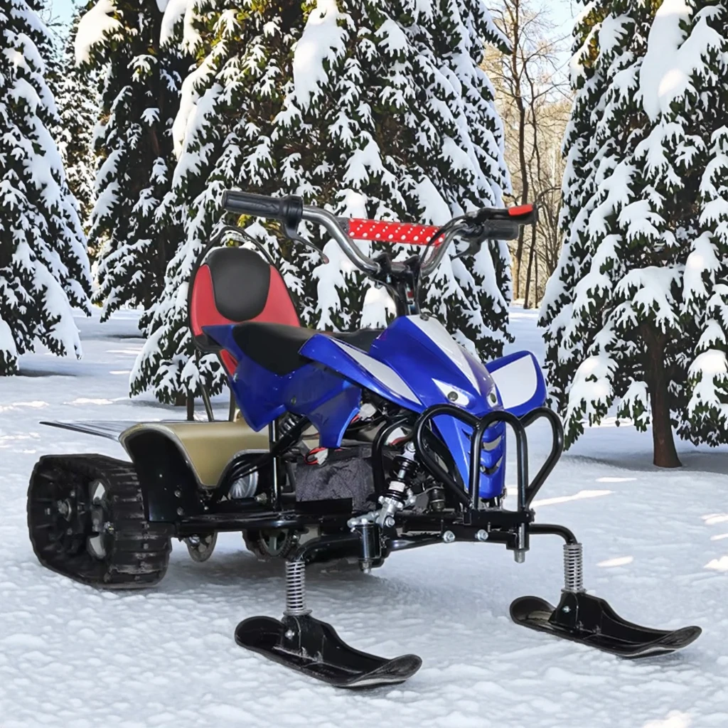 QIQU All-Terrain Track Drive On Snow 20KM Range For Boys & Girls Kids Electric Snowmobile