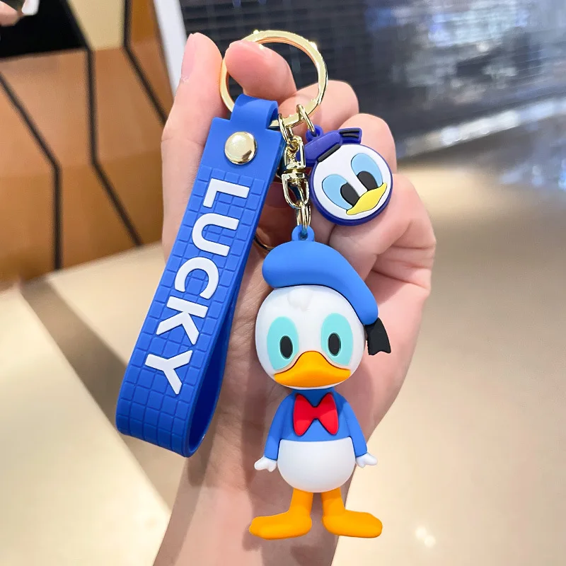 Mickey Mouse Rubber Keychain Donald Duck Keyring Couple Gifts Disney Fashion Birthday Present Classics Mickey Key Chain Pendant