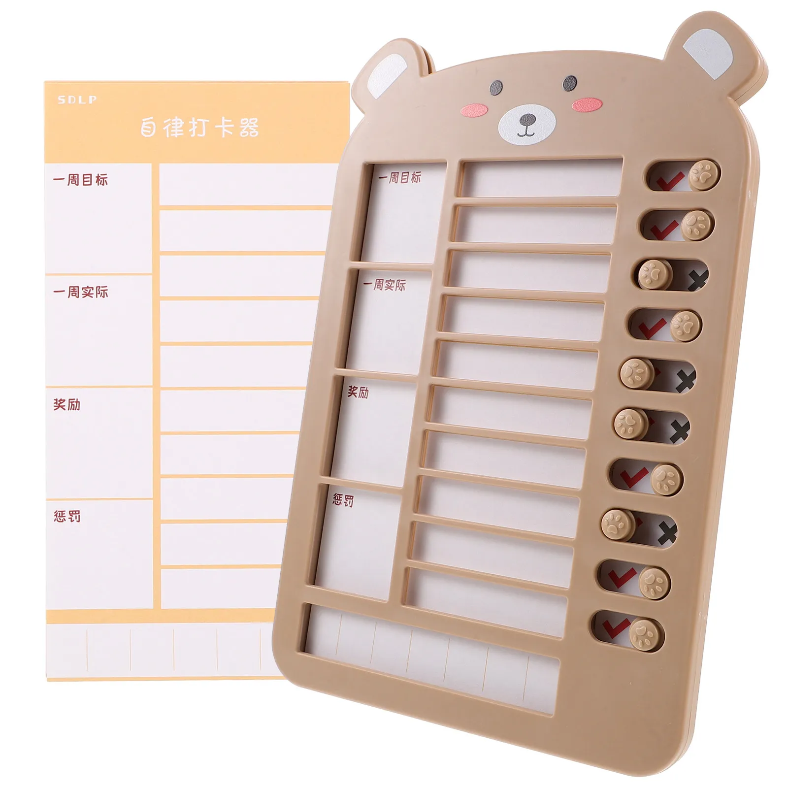 

1Set Kids Chore Chart PP Material Fun DIY Weekly Task Reminder Chart Home Behavior Reward System Creative to Do List Pad