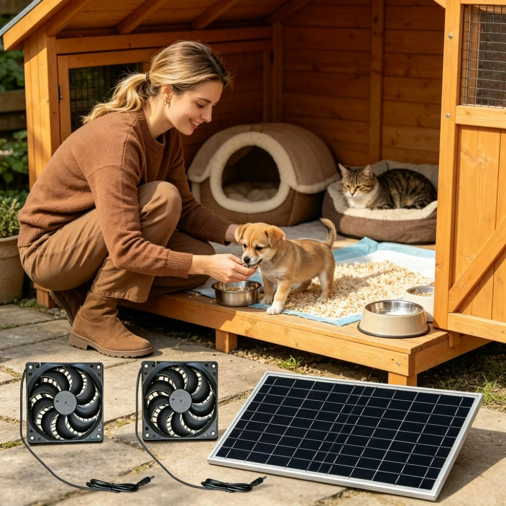 Outdoor Power Vent - Outdoor Garden All Season Solar Powered