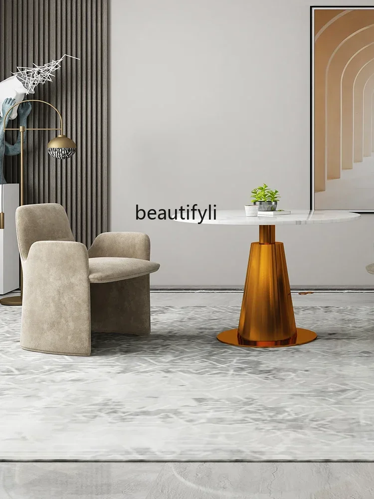 

12Nordic Modern Leisure Chair Sales Office Reception Small Round Table Negotiation Table and Chair Combination