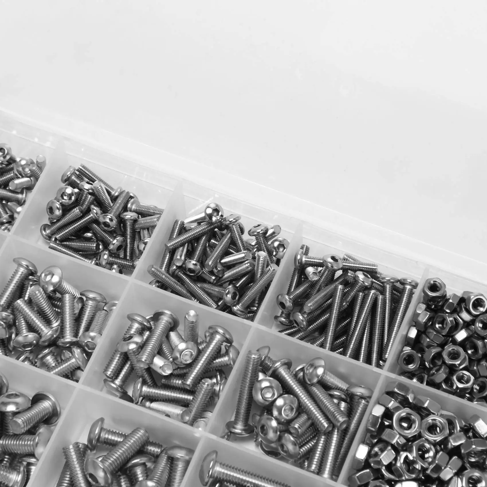MOPHE-2 Set Screw And Nut Kit,Machine Screw And Nut Kit, M3 M4 M5 Stainless Steel Button Head Hex Socket Head Cap Bolts Screws