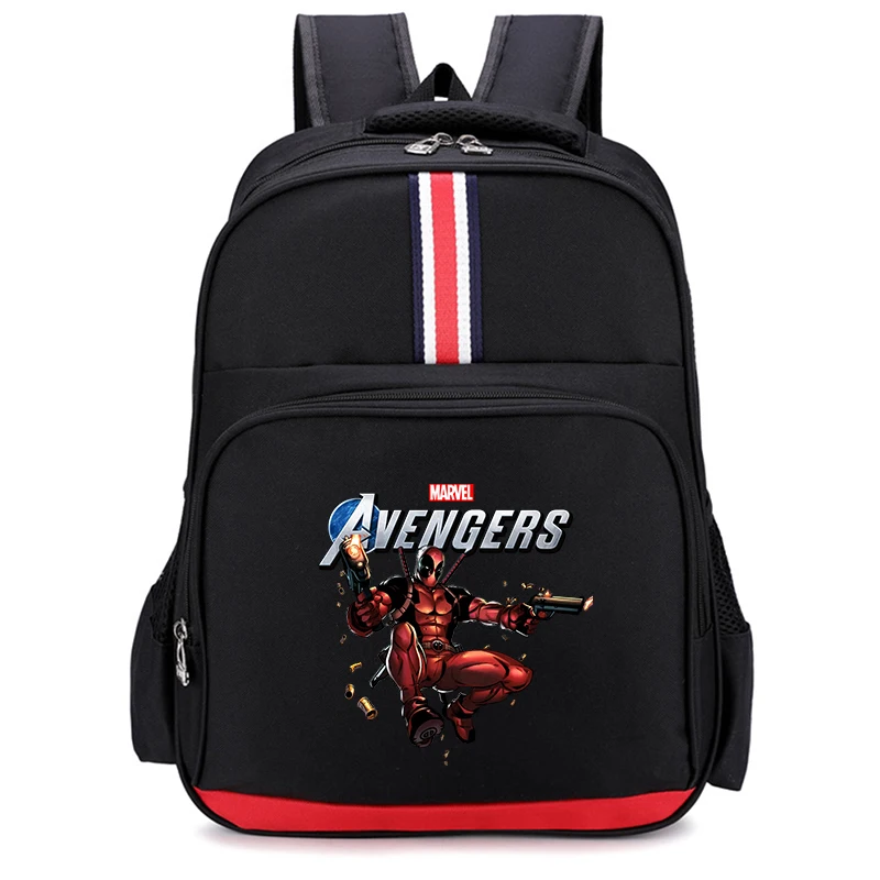 Deadpool Marvel School Bags Movie Cartoon Print Kids Student Supplies Backpack Teenager Adult Vogue Office Storage Knapsack Gift