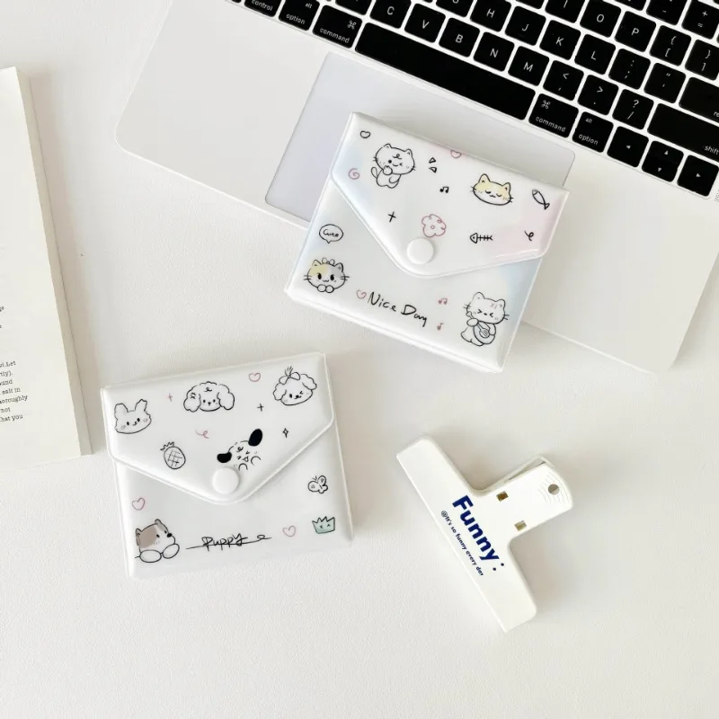 Doodle Dog Practical Kitten Cartoon Style Envelope Card Pack One Square Card Book Small Card Storage Book Polaroid Photo Album