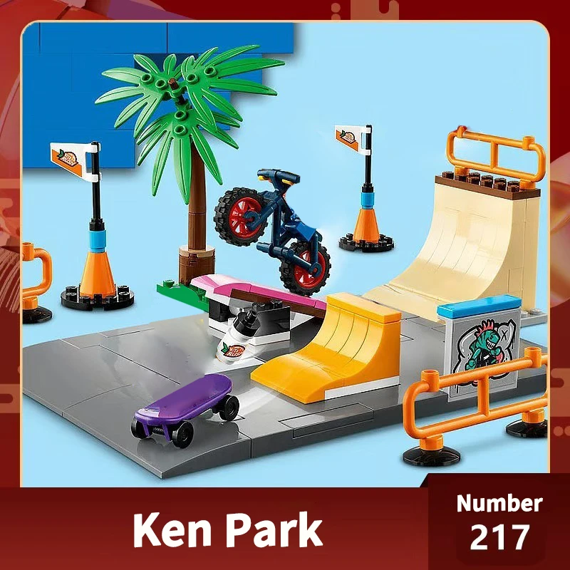 Building Blocks Toy Set para Crianças, City Street View Série, Skate Park, Road Scene, Desktop Decoration, Presentes